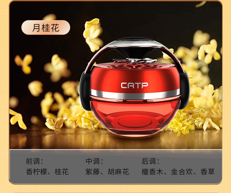 [Cross-Border] Car Perfume Car Aromatherapy Ornaments Solar Rotating High-End Car Center Console Long-Lasting Light Fragrance