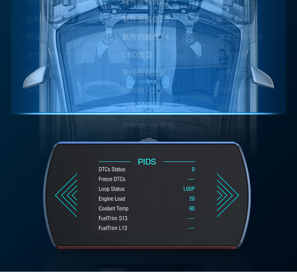 Hud Head-Up Display Dual-Core Chip Universal Automotive Obd