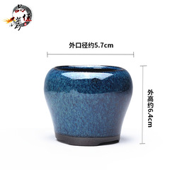 Purple Clay Blue Glaze Pot Manufacturer Wholesale Landscape Pot Home Decor Ornament Gardening Office Desk Succulent Small Flower Pot