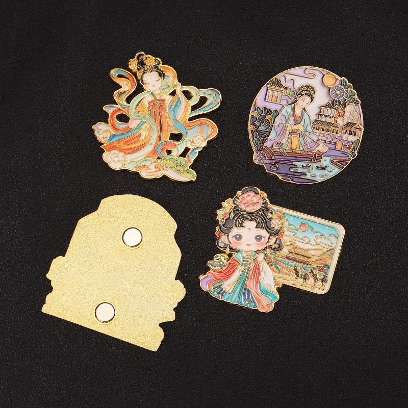 四大美女金属冷蔵庫マグネット、昭君貂蝉、西施、クリエイティブなお土産、磁気ステッカー|undefined