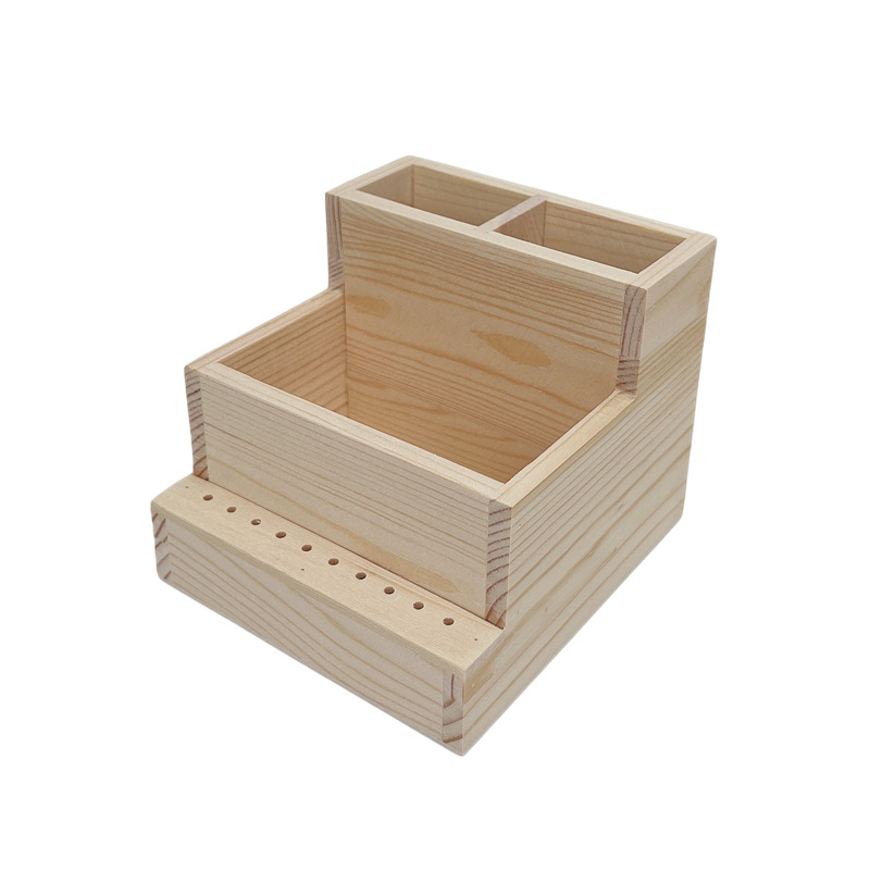 Máquina de pulido de uñas caja de almacenamiento de doble capa estilo simple registro titular de la pluma tienda de uñas herramientas especiales nuevo (tamaño pequeño)