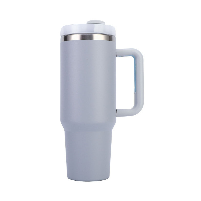Fabricantes transfronterizos nueva 40oz taza de helado transfronterizo 304 de acero inoxidable termo taza con paja taza de coche con mango