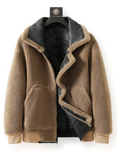 2025秋冬新款两面穿机车服外套加绒夹克冬季时尚潮流男装男士皮草