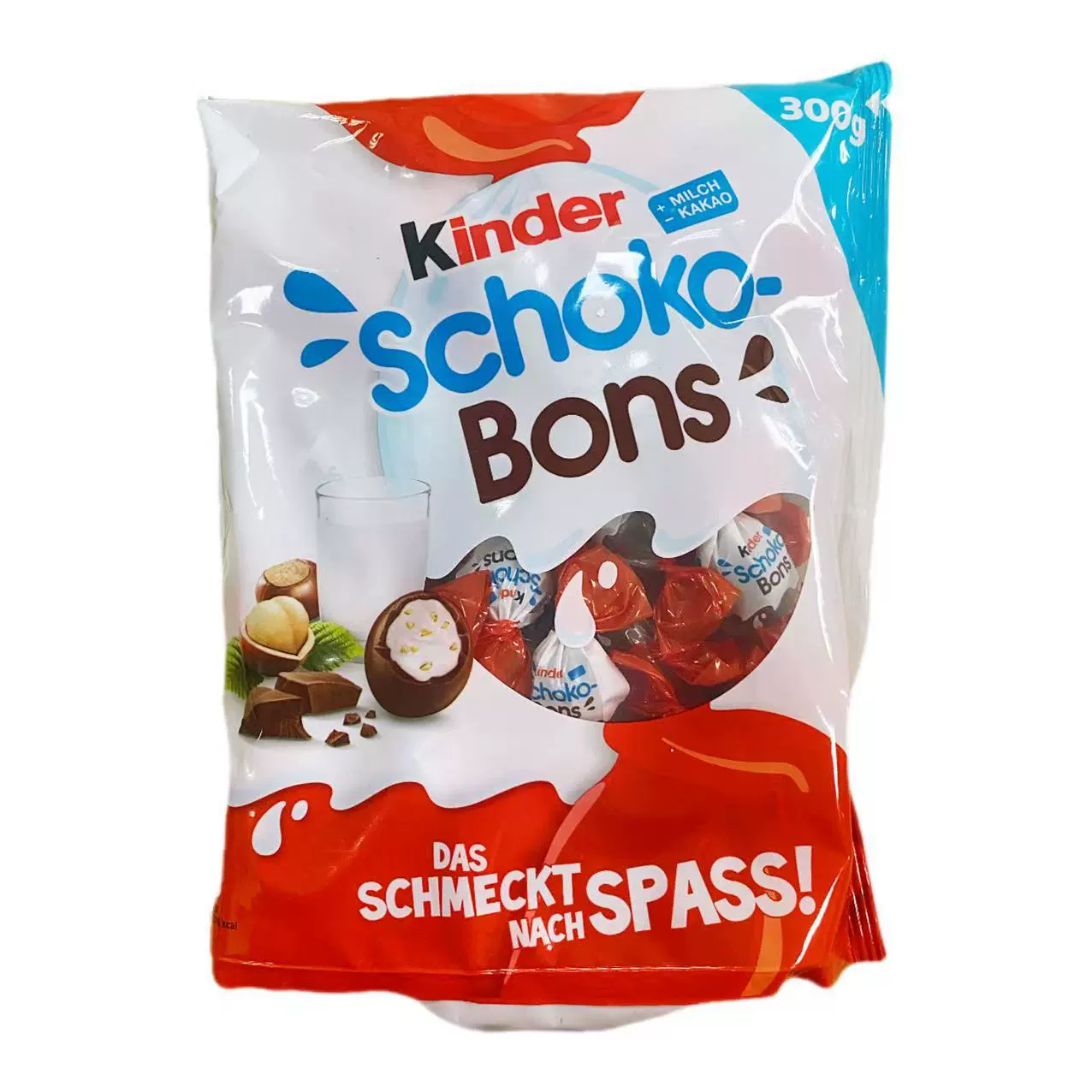 Снэк Kinder Schoko-Bons молочный шоколад, упаковки 80–300 г, начинка лесной орех и молоко
