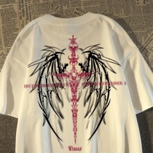 美式高街纯棉短袖t恤男女夏2025新款潮牌宽松大码情侣半袖上衣潮