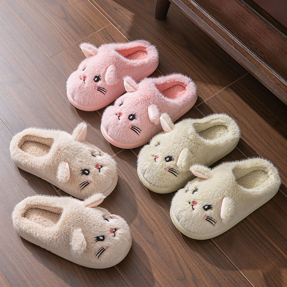 2026 nuevas zapatillas de algodón para gatos para mujeres en el hogar de dibujos animados más zapatillas de peluche calientes zapatillas de algodón para hombres