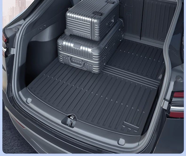Suitable for Tesla's New Model 3Y Version Tpe Trunk Mat, Backrest Cushion, Rear and Front Trunk Non-Full-Coverage Mat