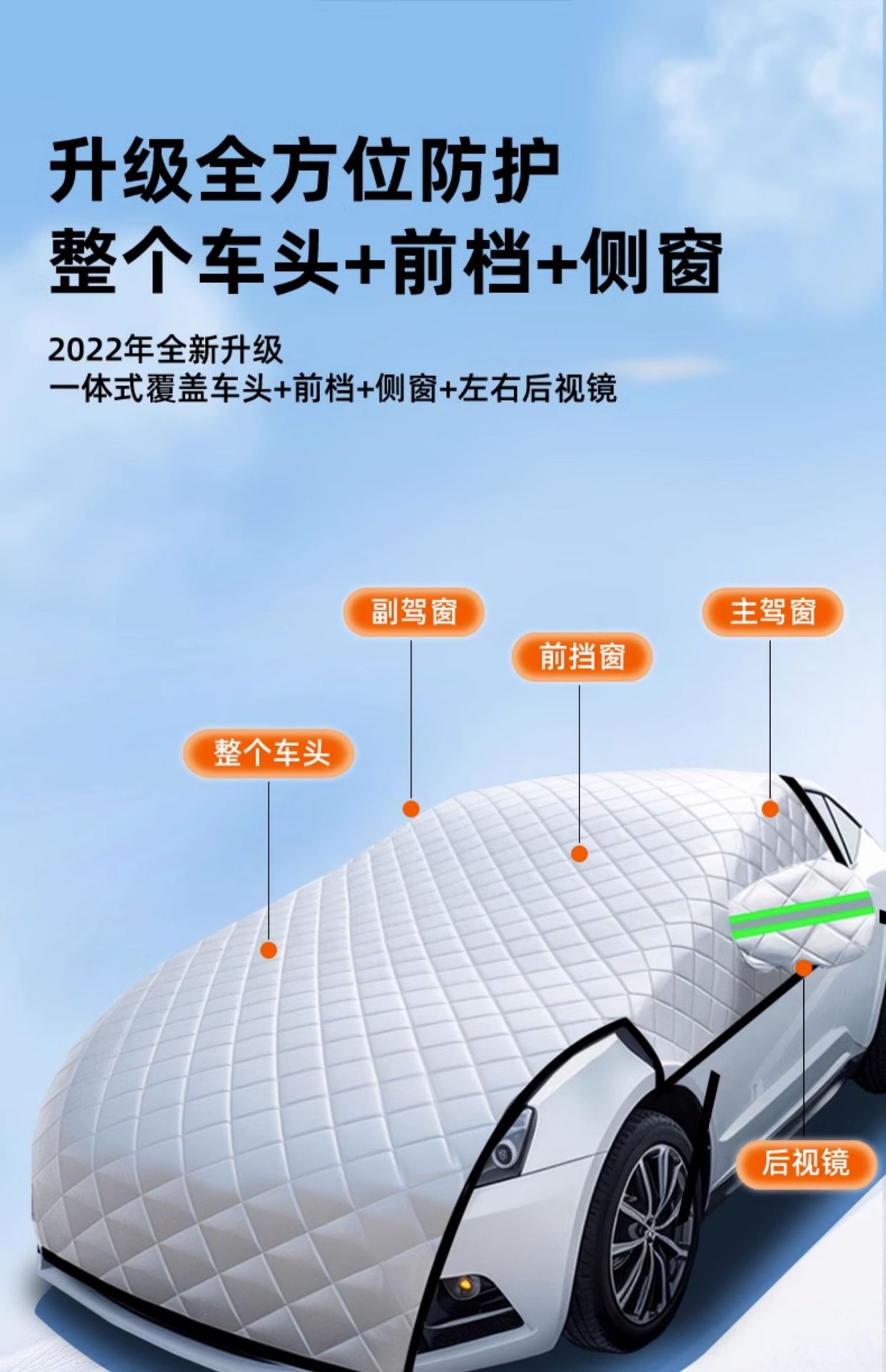 Suitable for Byd Dolphin Car Anti-Frost and Snow-Proof Front Windshield Cover Anti-Freeze Car Cover Car Cover Decoration