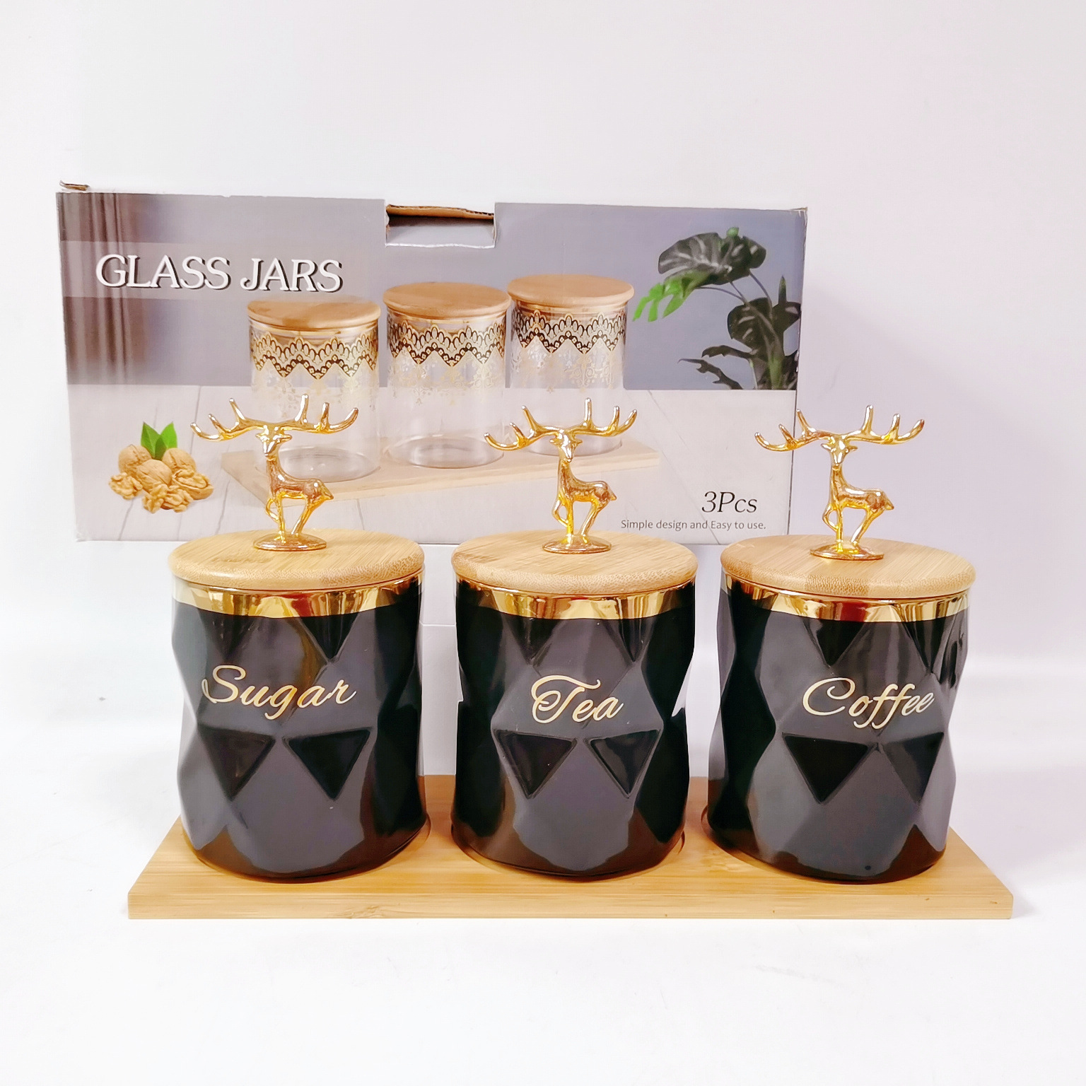 Exportación de Oriente Medio almacenamiento de cerámica Jar galvanoplastia sellado Jar granos gruesos almacenamiento Jar diamante condimento Jar traje Jar