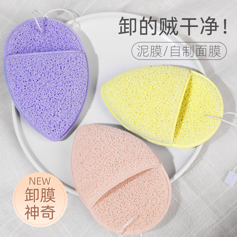 Esponja de Limpieza Facial Tipo Guante de PVA con Cordón para Desmaquillar
