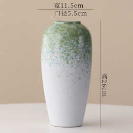 新中式创意陶瓷花瓶简约大号老桩特价清仓家居装饰摆件青绿植物