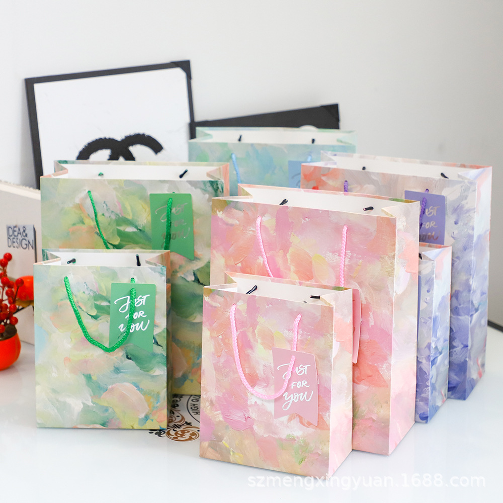 Estilo de lujo ligero, hermosa temporada de graduación, bolsa de papel para maestros, cumpleaños 520, bolsa de regalo para el día de la madre, bolsa de papel portátil