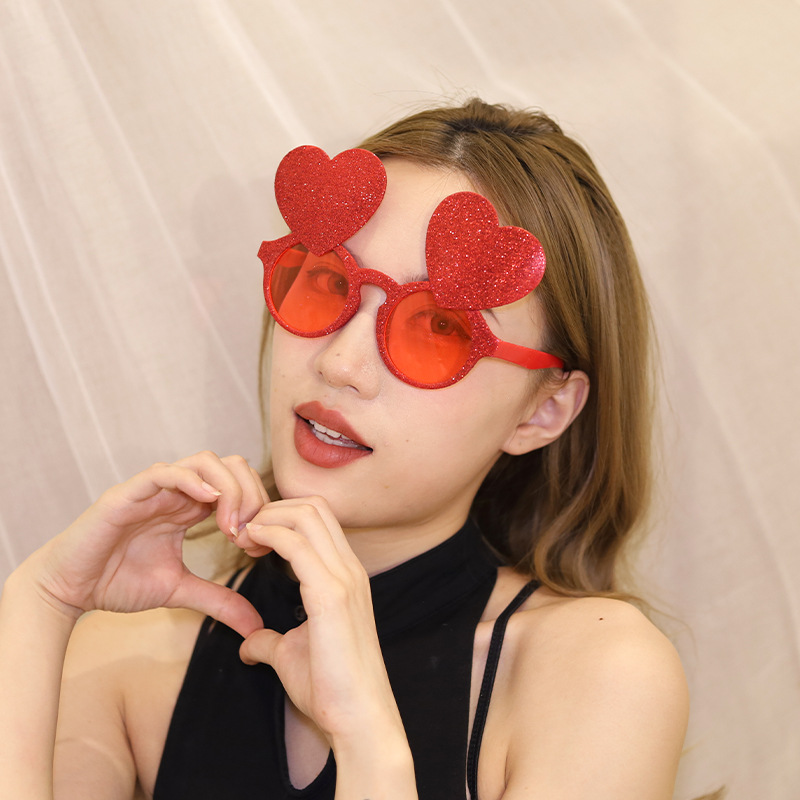 Gafas Decorativas de Corazón para San Valentín de Plástico ABS para Fiestas y Celebraciones