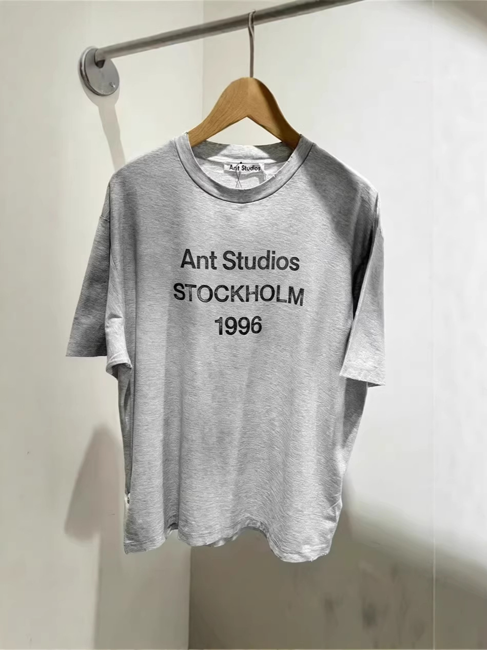 Camiseta de Algodón de Manga Corta con Estampado de Letras 1996, Corte Holgado Unisex