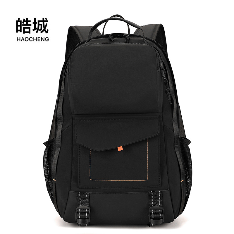 Mochila explosiva transfronteriza para hombres, mochila para computadora de cercanías de negocios de gran capacidad, bolsa de montañismo de color sólido, mochila escolar para estudiantes de ocio