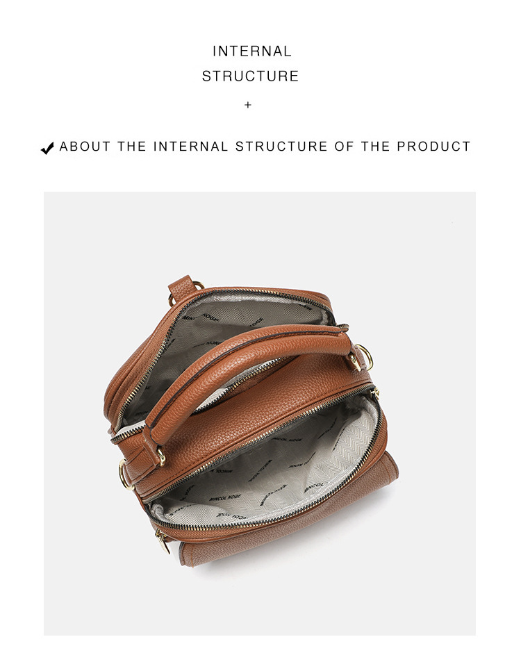 High Quality Women's Casual Backpack With Lychee Pattern Handbag For Commuting Women_voghion.com