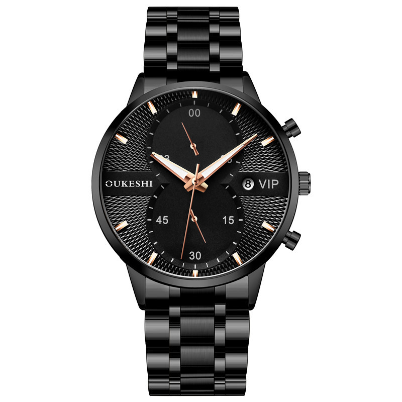 2021 new pattern Simplicity originality man steel strip Watch business affairs personality Calendar Men's watches Spot wholesale