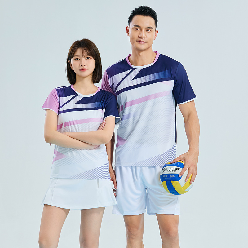 速乾性と通気性のある大人の卓球ユニフォーム、カップルバドミントンユニフォーム、テニススポーツトレーニングユニフォーム、プリント付きランニングユニフォーム|undefined