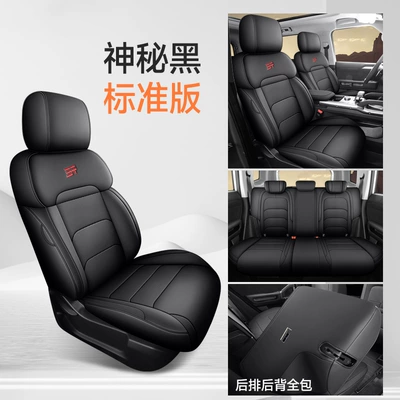 Breathable Seat Cover, Modelə uyğun (Original) oturacaq örtükləri - standard-version-mysterious-black-all-inclusive-rear-backrest-other