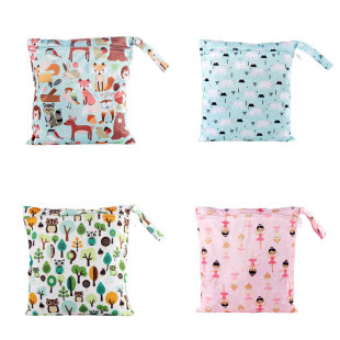 Double Zipper Waterproof Bag, Sanitary Napkin Storage Bag, Cosmetic Bag, Mommy Bag, Multifunctional Diaper Storage Bag, Washable