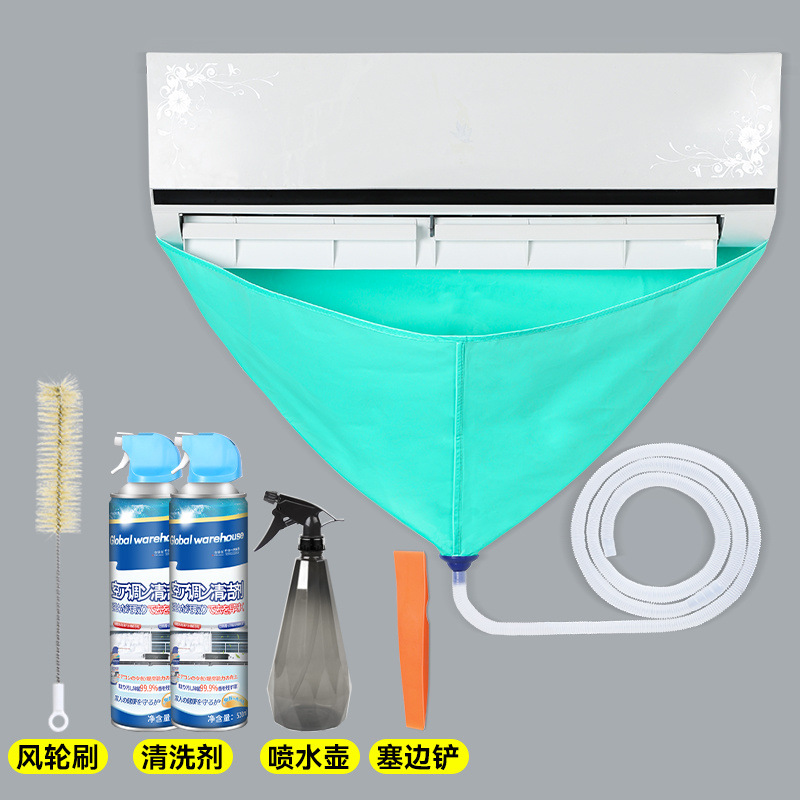 herramienta de limpieza de aire acondicionado conjunto completo de bolsas de agua cubierta de agua colgante máquina interior limpieza protector conjunto cubierta impermeable