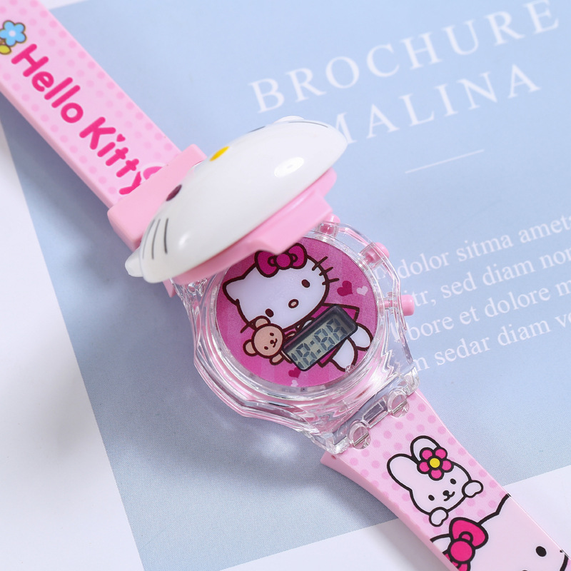 Linda chica corazón dibujos animados KT gato estudiante reloj novias regalo sanliou Hello Kitty reloj electrónico de alta apariencia