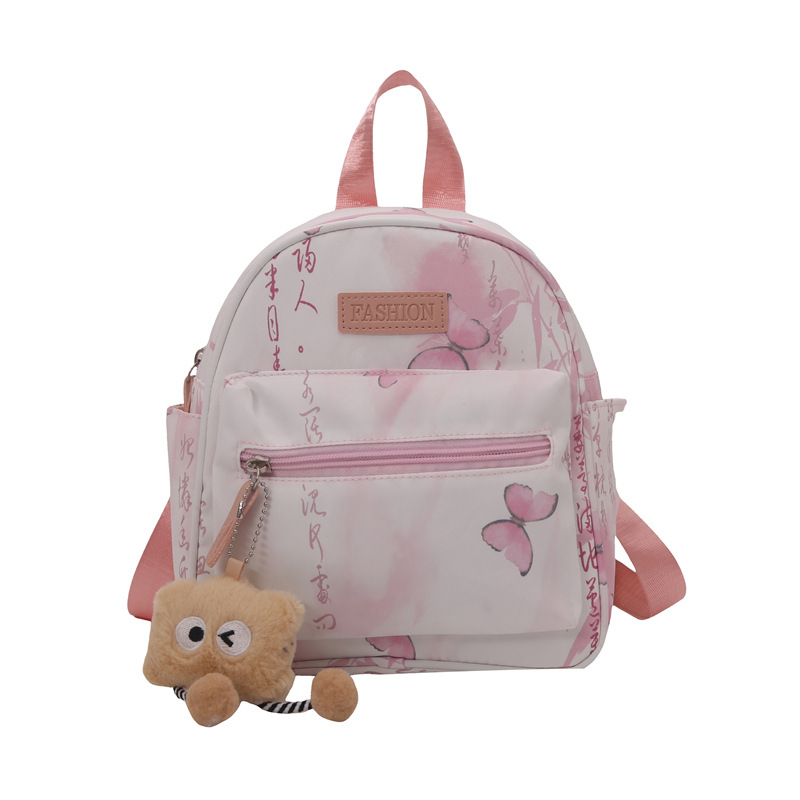 Mochila mariposa antiguo estilo de moda de Xiaozhong para mujeres 2025 primavera y verano nueva mochila deportiva casual mini mochila