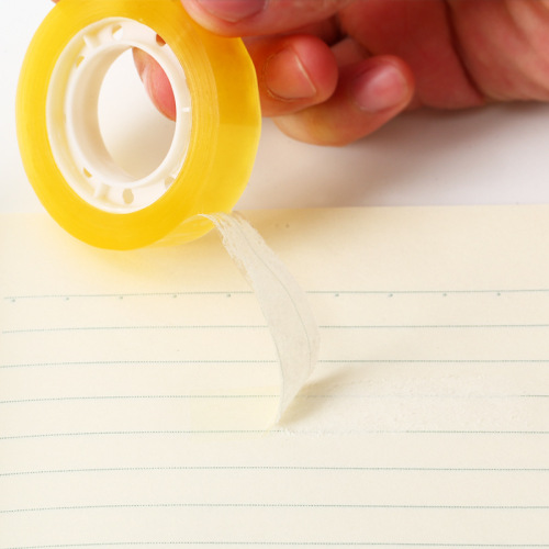 Transparent tape for students, width 1.2/1.8cm, office paper, hand account tape, small transparent stationery tape