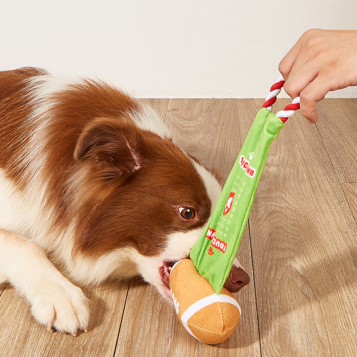 Amazon new dog grinding teeth bite from Hi toy rugby pet cat supplies wholesale dog toy ball