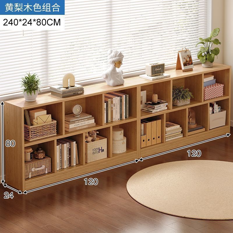 本棚床置き収納ラックリビングルームホームローキャビネット収納キャビネット格子キャビネット寝室収納キャビネットシンプルな本棚|undefined