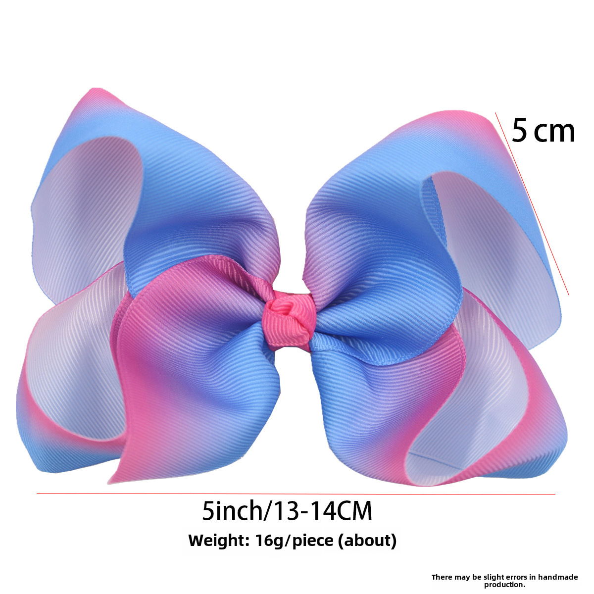 European and American children's jewelry 5inch bow hairpin gradient color rainbow bubble flower girl hairpin headdress hair accessories_voghion.com