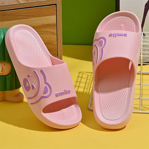 Sports slippers for home use, slippers for couples, soft soles, non-slip, wear-resistant, household bathroom slippers for women, drop shipping