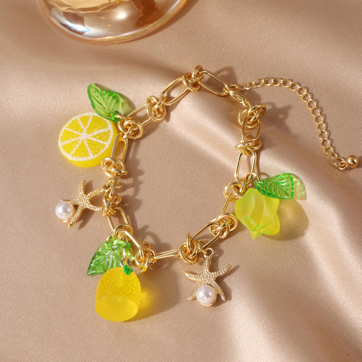 Cross-border Best-selling Fashion Luminous Lemon And Carambola Bracelet For Women, Summer Seaside Vacation Jewelry_voghion.com