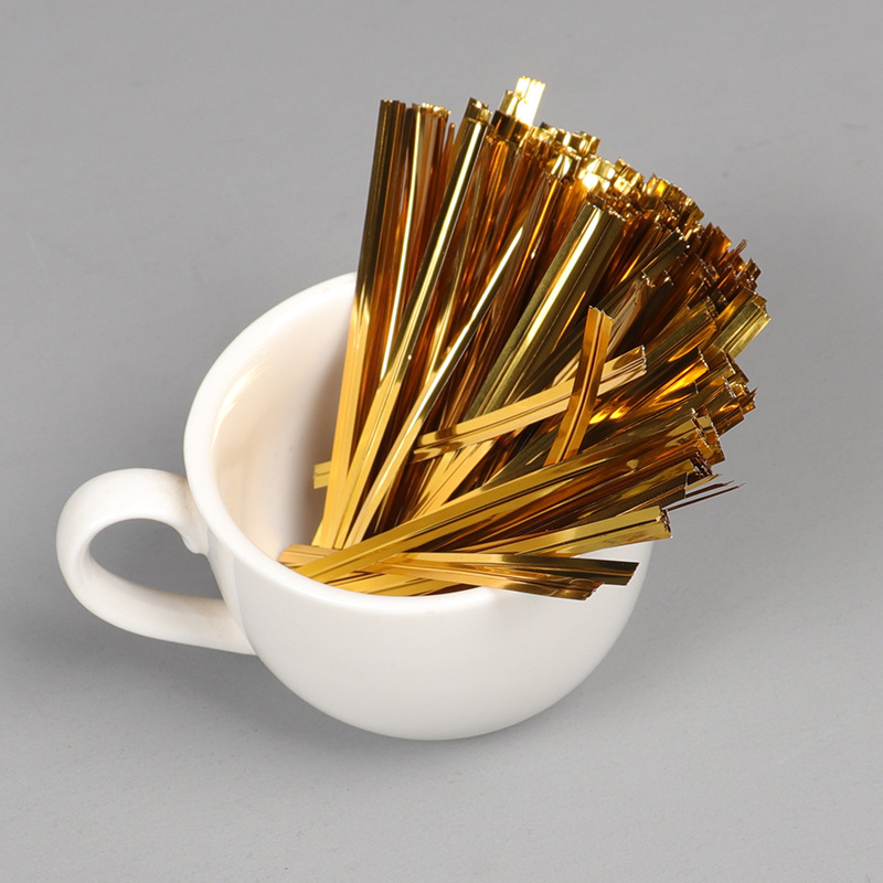 Cinta cinta color regalo cinta tira comida lollipop embalaje sellado cinta oro plata cinta