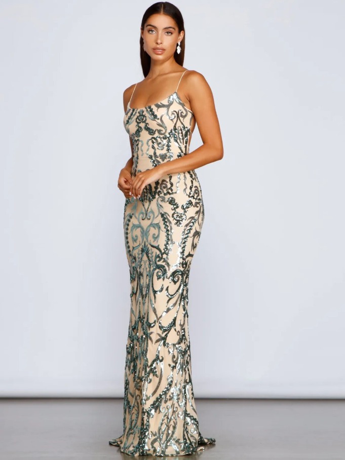 Comercio exterior transfronterizo primavera y verano nuevo transfronterizo europeo y americano perlas vestido de fiesta de las mujeres vestido de lentejuelas del club