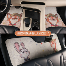 可爱卡通汽车脚垫丝圈单片高档车内防脏地毯保护垫子加厚通用女生