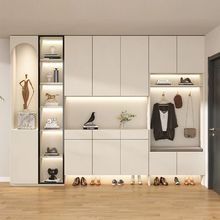 鞋柜家用简约门口加高客厅高档储物柜超大容量一体靠墙收纳玄关柜