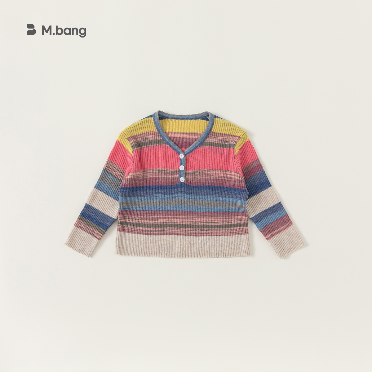 Babycity Girls Colorful Striped Top Korean Style Children's Sweater Baby Spring And Autumn Bottoming CY24073