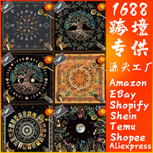 塔罗牌桌布曼陀罗生命树蝴蝶蘑菇星座绒布桌布ins风摆摊桌布