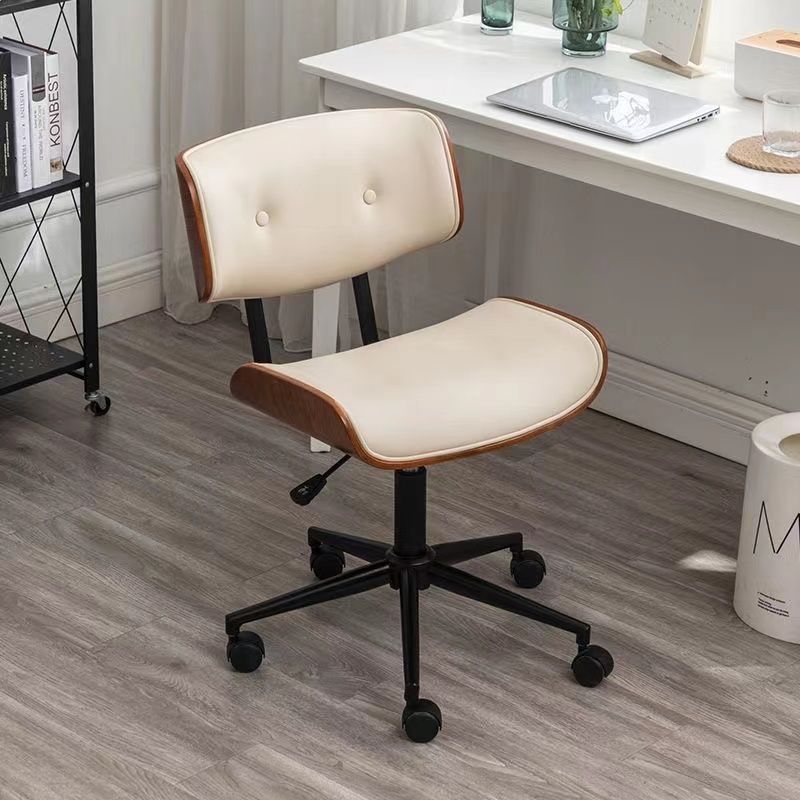 silla de computadora ligera y de lujo sencilla, silla de oficina giratoria, silla de escritorio, silla giratoria de madera maciza, silla giratoria