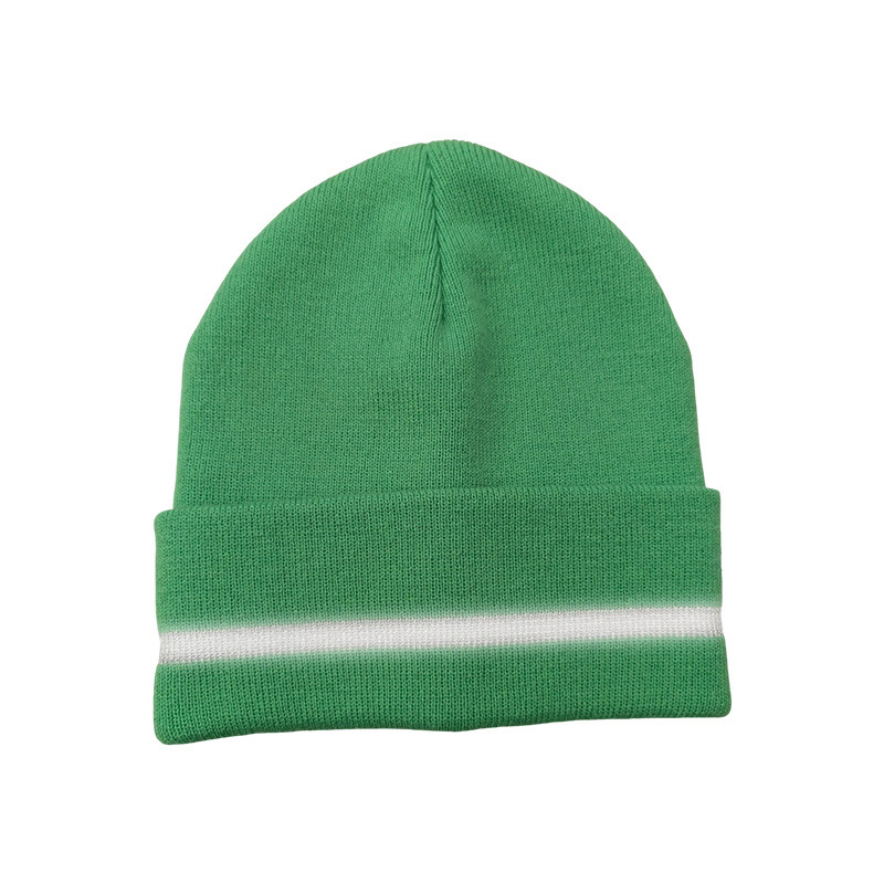 Sombrero de punto Shun Zun, sombrero de tablero de tira reflectante acrílica, abrigo de invierno, luz nocturna, gorro reflectante, sombrero de lana