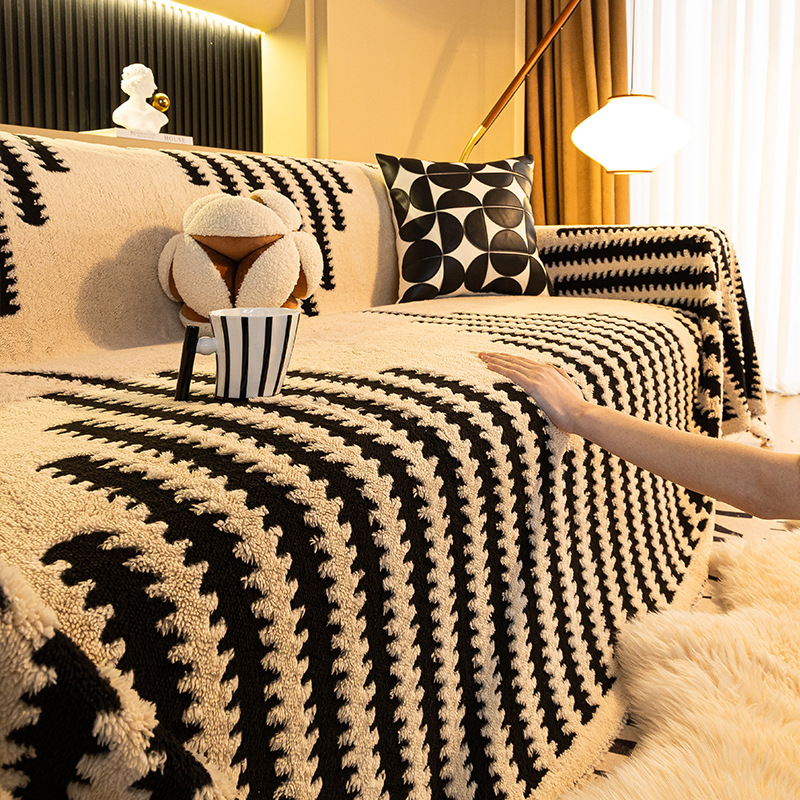 light luxury high-grade plush sofa cover towel 2024 new sofa cushion cover four seasons universal all-inclusive one-piece