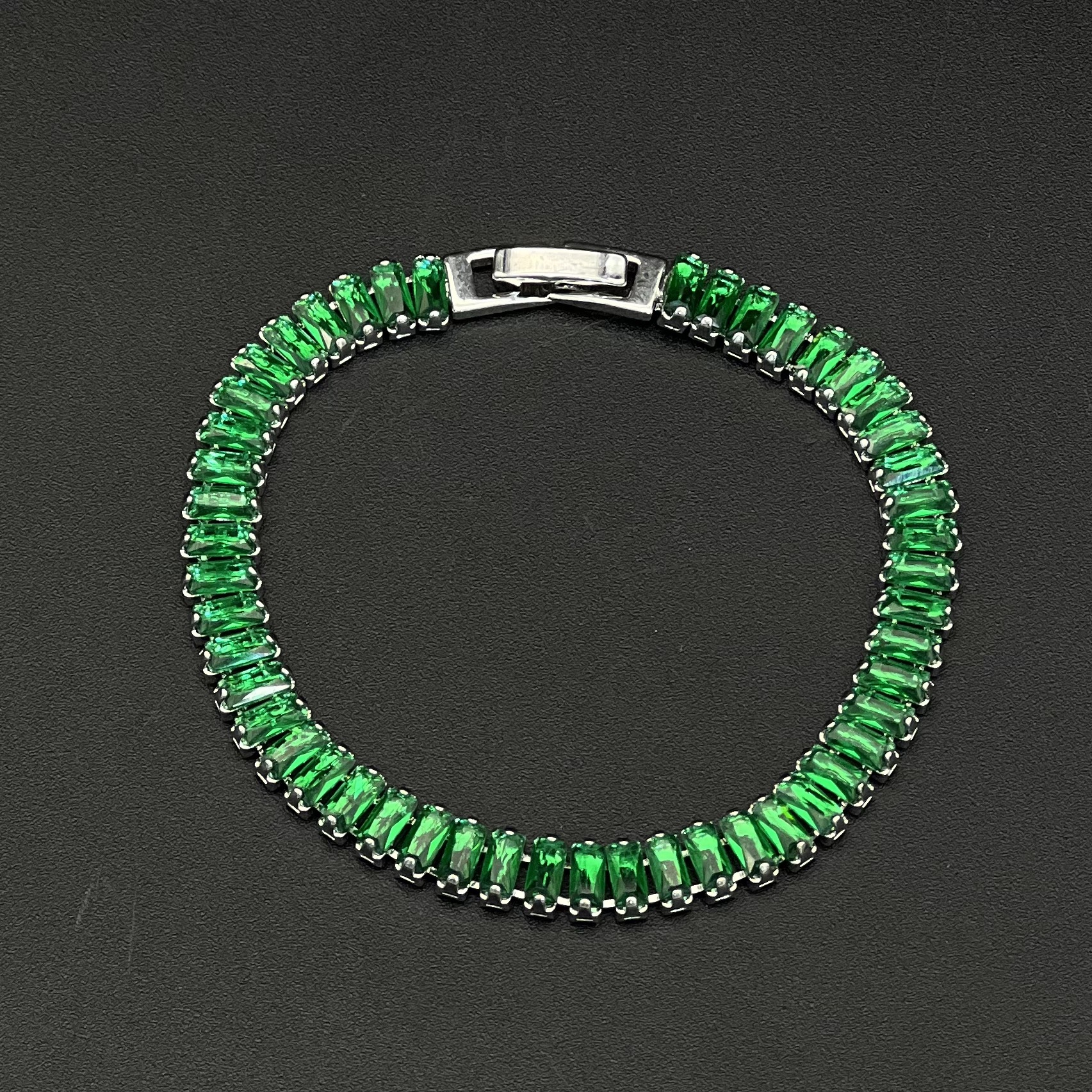 Hot-Selling Zicon 2.5*5mm Single Row Rectangula Full Diamond Tennis Multi-Colo Bacelet Coss-Bode_voghion.com