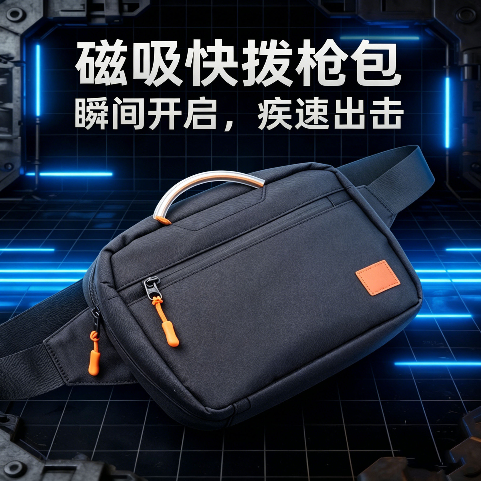 2026 New Cross-Border Men's Business Bag with Magnetic Easy-Open Closure, Crossbody Bag for Daily Commuting and Outdoor Storage