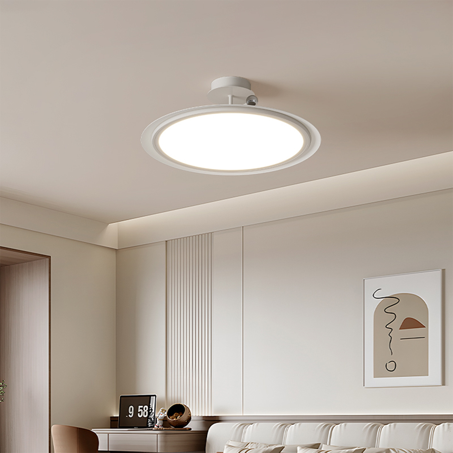 Luz de techo de la sala de estar simple atmósfera moderna comedor versátil dormitorio lámpara de estudio sala de protección de ojos lámparas Zhongshan 115L