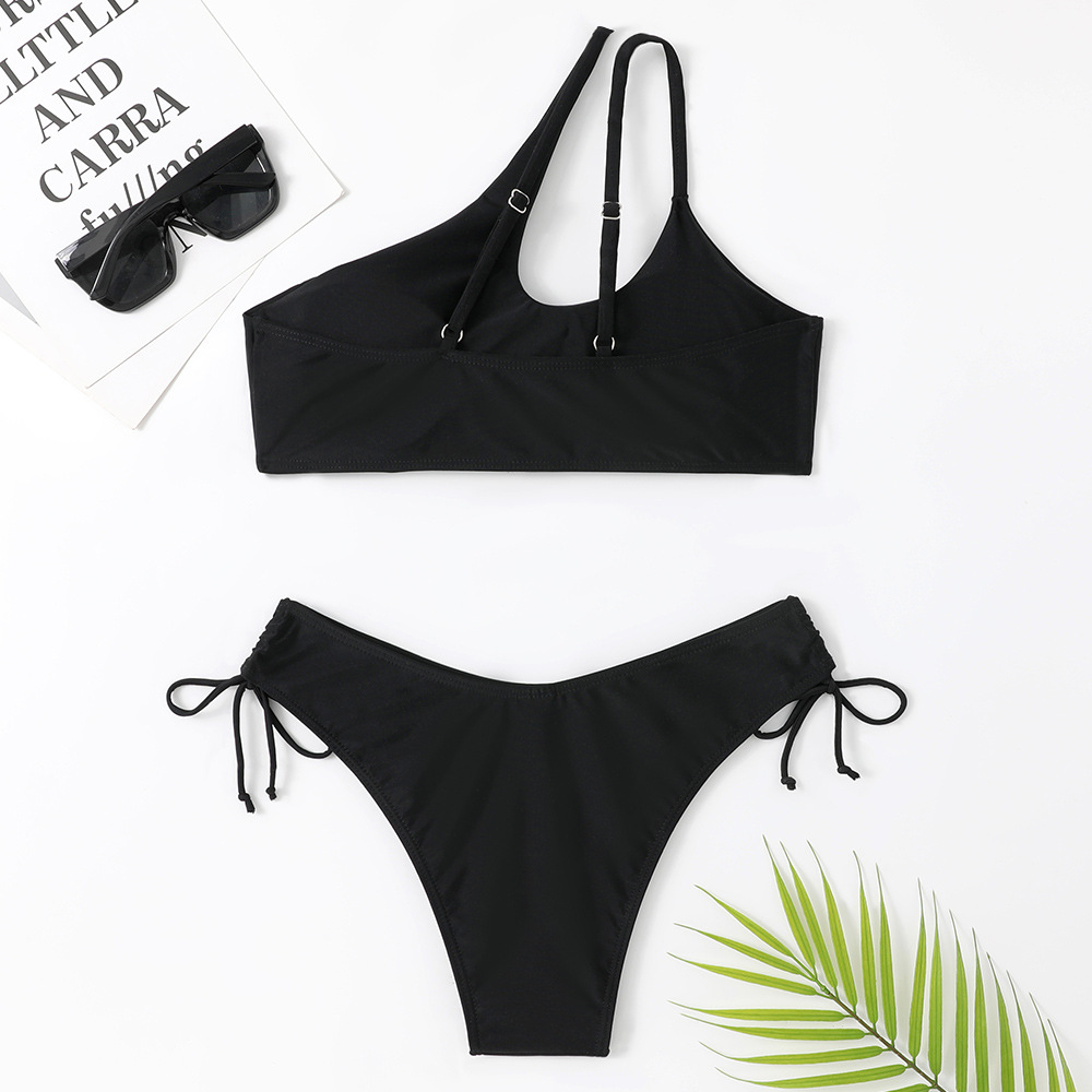 Women'S Gender Bowknot Design Women's Solid Color Bowknot 2 Piece Set Bikinis