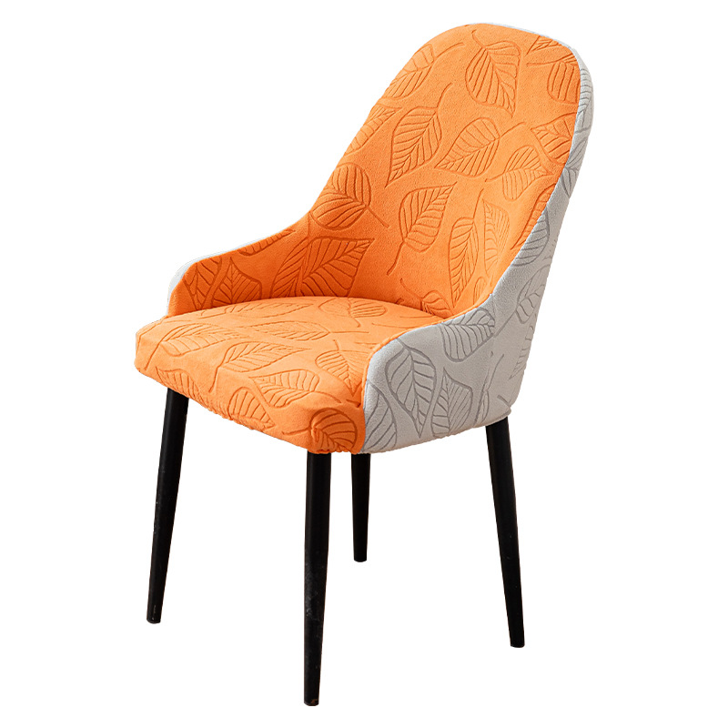 Funda para silla con doble reposabrazos curvada para uso doméstico, funda gruesa de jacquard para taburete, funda elástica universal para silla de comedor de restaurante.