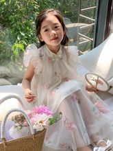 女童连衣裙2023夏装新款儿童国风淑女旗袍裙宝宝中式气质公主裙子