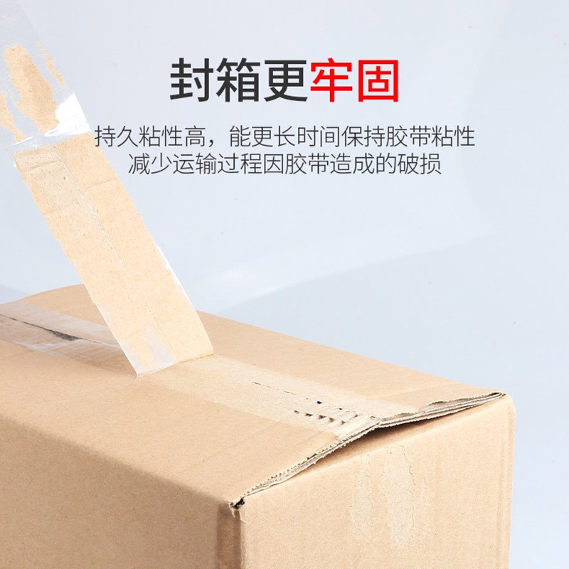 Cintas transparentes empaquetadas con papel de sellado, gran fuerza de sellado de ancho de rollo, caja entera al por mayor, alta viscosidad.