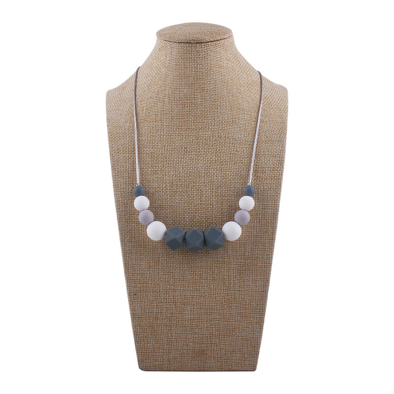 Amazon nuevo collar de mordedor de silicona molares mordedor palo masticable colgante collar